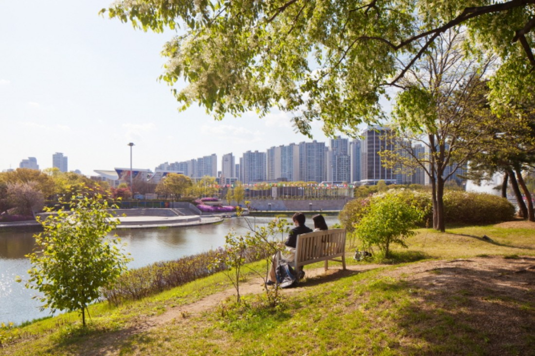 호반의 길 산책/조깅코스 몽촌해자 전경2