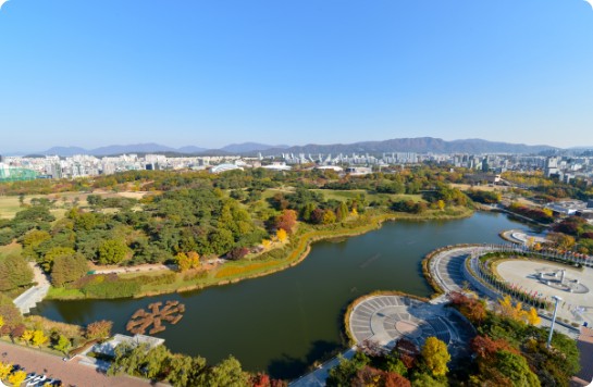 몽촌해자, 88호수 항공 뷰