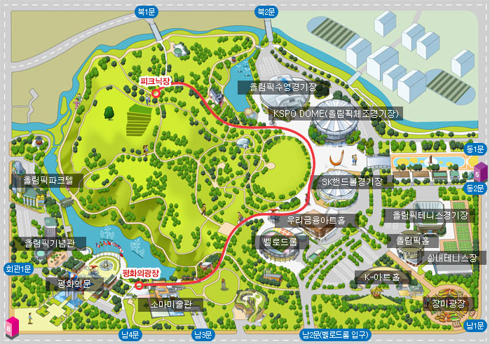 호돌이열차 코스안내