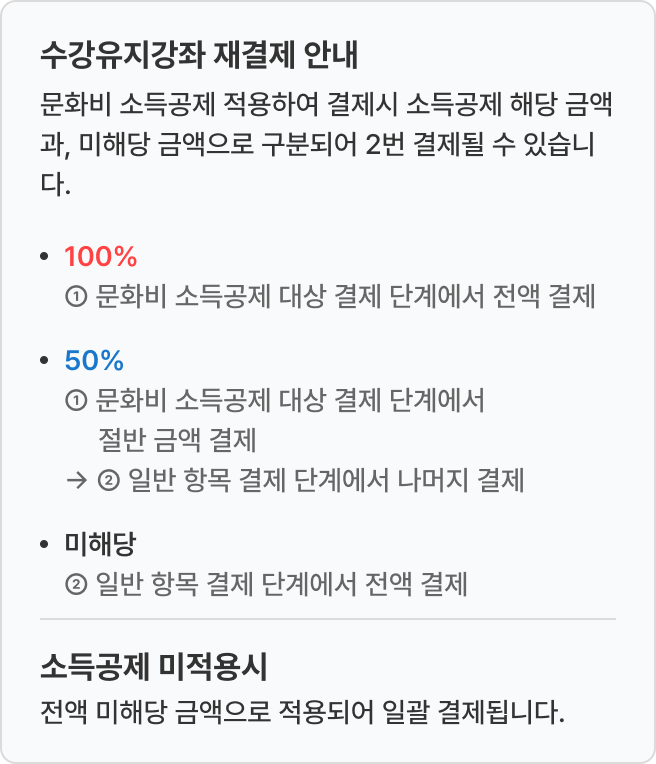 결제일 다음날부터 수강 취소는 취소강좌 제외 수강강좌/위약금 재결제 후 기존 결제 금액이 전액 취소되는 방식으로 진행됩니다.