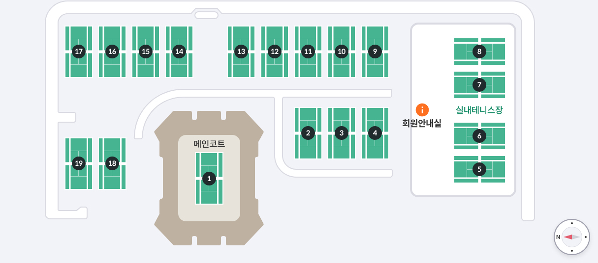 테니스 코트 배치도