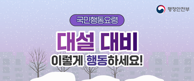 겨울철 자연재난(대설) 국민행동요령